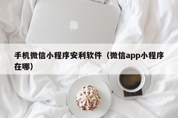 手机微信小程序安利软件（微信app小程序在哪）