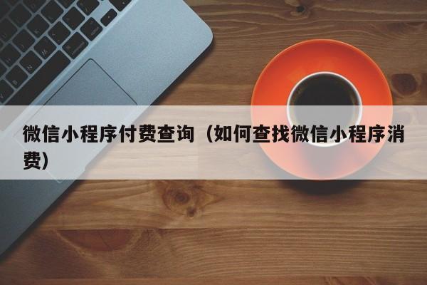 微信小程序付费查询（如何查找微信小程序消费）