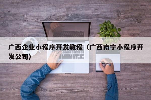 广西企业小程序开发教程（广西南宁小程序开发公司）